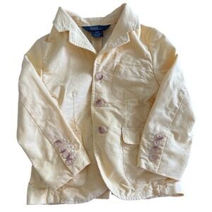 Polo Ralph Lauren Kids Blazer‎ Jacket Size 4/4T Yellow Button Front